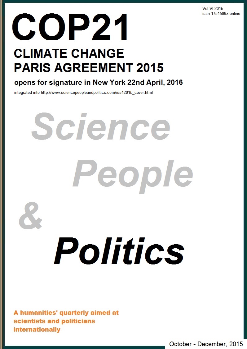 Science, People & Politics COP21 Issue 4, 2015